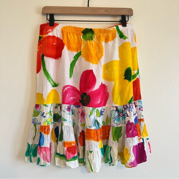 Jams World Skirts Vintage Jams World 5th Anniversary Floral Skirt